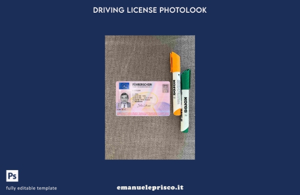 stile verificato patente di guida austriaca presente modello photolook FRONTALE